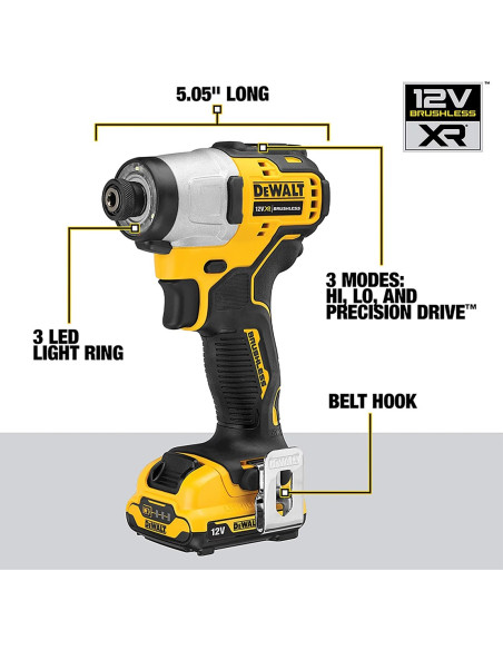Dewalt Dcf801D2-Qw Wkrętak Zasilany/Zakrętark Udarowy