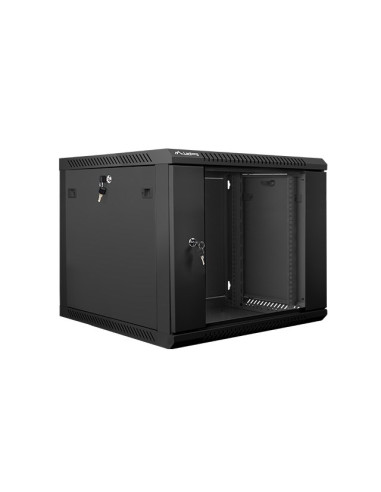 Szafa Jednosekcyjna Lanberg Wf01-6609-10B (9U  500Mm / 600Mm / 600 Mm  Wisząca  Szklane  19''  Kolor Czarny)