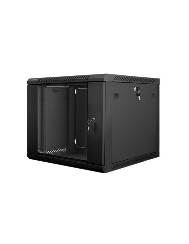 Szafa Jednosekcyjna Lanberg Wf01-6609-10B (9U  500Mm / 600Mm / 600 Mm  Wisząca  Szklane  19''  Kolor Czarny)