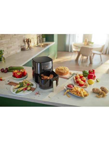 Philips 3000 Series Hd9252/70 Frytkownica Pojedyńczy 4,1 L Autonomiczny 1400 W Frytkownica Na Gorące Powietrze Czarny, Srebrny