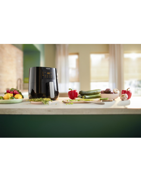 Philips 3000 Series Hd9252/70 Frytkownica Pojedyńczy 4,1 L Autonomiczny 1400 W Frytkownica Na Gorące Powietrze Czarny, Srebrny