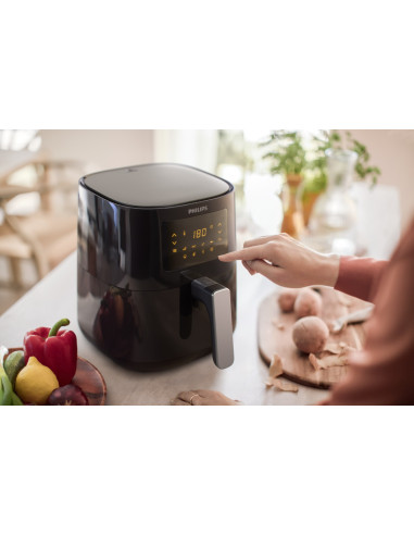 Philips 3000 Series Hd9252/70 Frytkownica Pojedyńczy 4,1 L Autonomiczny 1400 W Frytkownica Na Gorące Powietrze Czarny, Srebrny