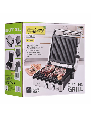 Grill Elektryczny 3W1 2000W Mr-721 Maestro