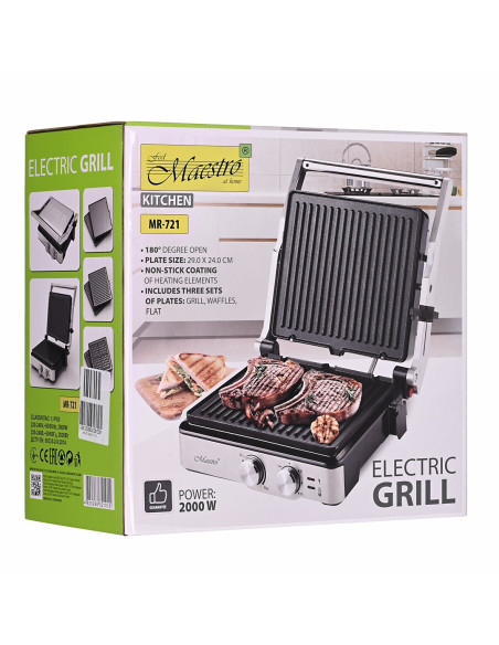 Grill Elektryczny 3W1 2000W Mr-721 Maestro