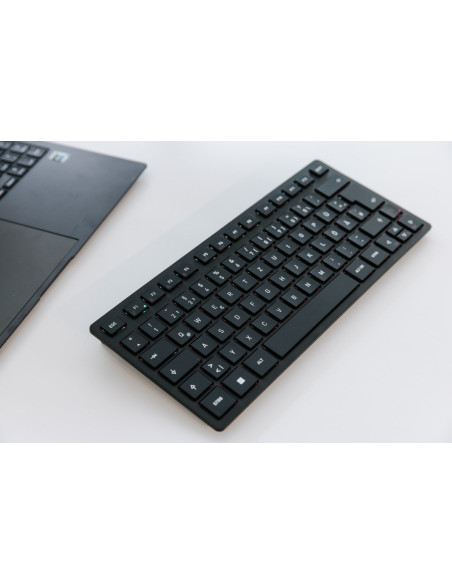 Cherry Kw 9200 Mini Klawiatura Uniwersalne Usb + Rf Wireless + Bluetooth Qwertz Niemiecki Czarny