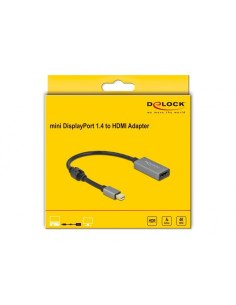 Delock 66570 Adapter Kablowy 0,2 M Mini Displayport Hdmi Typu A (Standard) Czarny, Szary 2