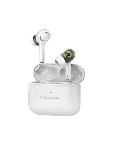Kruger & Matz Dual Driver M4 Pro Słuchawki Douszne Tws Stereo Bluetooth Białe
