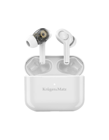 Kruger & Matz Dual Driver M4 Pro Słuchawki Douszne Tws Stereo Bluetooth Białe