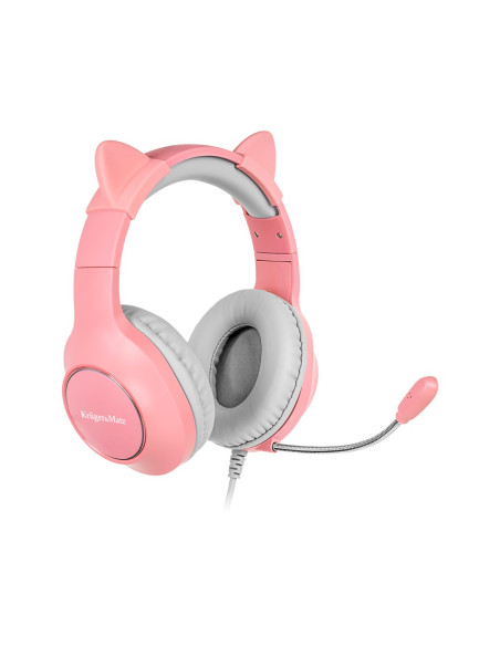 Kruger & Matz Słuchawki Nauszne Gamer Kids Pink