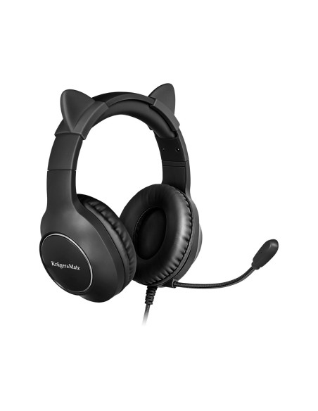 Kruger & Matz Słuchawki Nauszne Gamer Kids Black