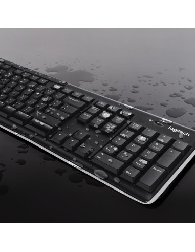 Klawiatura Membranowa Logitech Mk270 920-004508 (Usb (Radio 2.4 Ghz)  Kolor Czarny)
