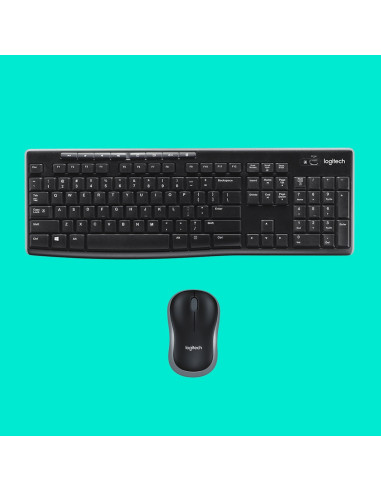 Klawiatura Membranowa Logitech Mk270 920-004508 (Usb (Radio 2.4 Ghz)  Kolor Czarny)