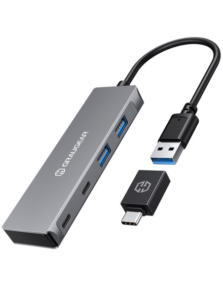 Graugear G-Hub2A2C-Ac Huby I Koncentratory Usb 3.2 Gen 1 (3.1 Gen 1) Type-A + Type-C 5000 Mbit/S Srebrny