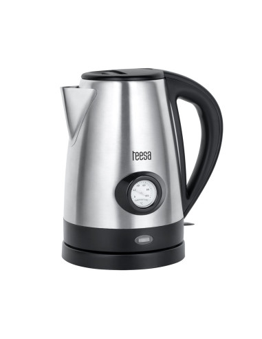Czajnik Elektryczny Z Wskaźnikiem Temperatury Wody, Teesa, Stal Nierdzewna, 2200W, 1,7L