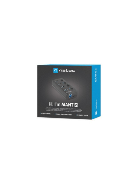 Hub Natec Mantis 2 Nhu-1557 (4X Usb 3.0  Kolor Czarny)