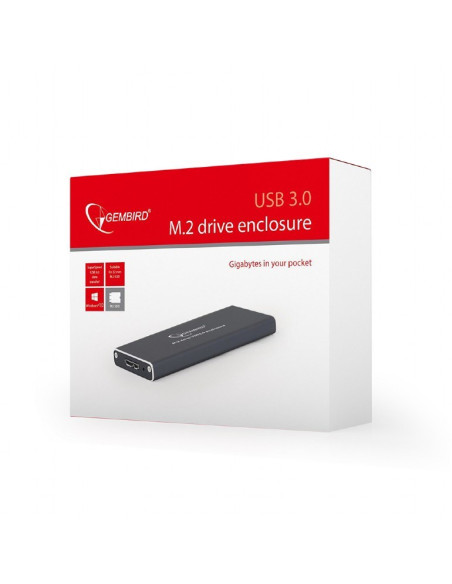 Kieszeń Gembird Ee2280-U3C-01 (M.2  Micro Usb 3.0 B  Aluminium  Kolor Czarny)