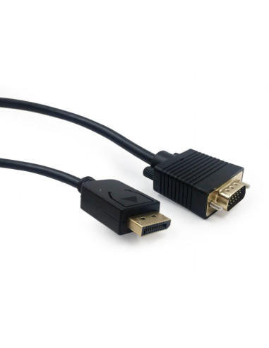 Kabel Gembird Ccp-Dpm-Vgam-6 (D-Sub (Vga) M - Displayport M  1,8M  Kolor Czarny)
