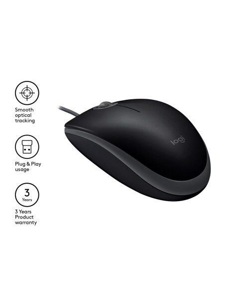 Mysz Logitech 910-005508 (Optyczna  1000 Dpi  Kolor Czarny)