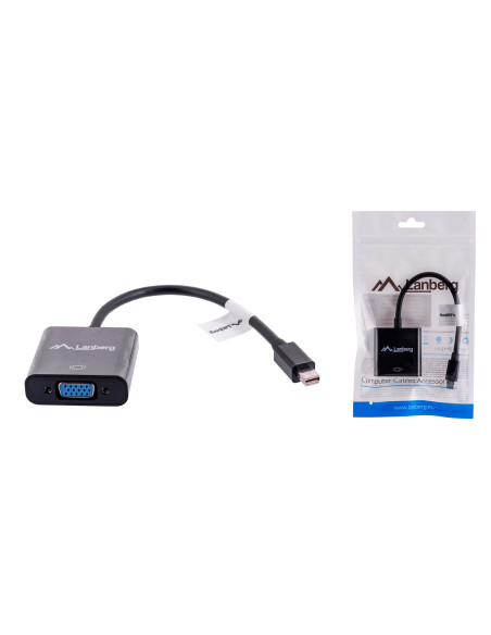 Adapter Lanberg Ad-0006-Bk (Mini Displayport M - D-Sub (Vga) F  0,20M  Kolor Czarny)