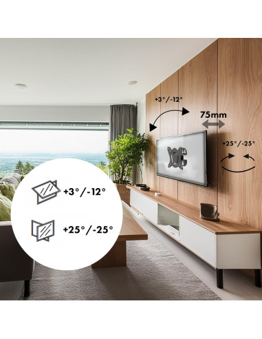 Maclean Uchwyt Do Telewizora Lub Monitora Max. Vesa 100X100, 13-32", 30Kg, Czarny Mc-415