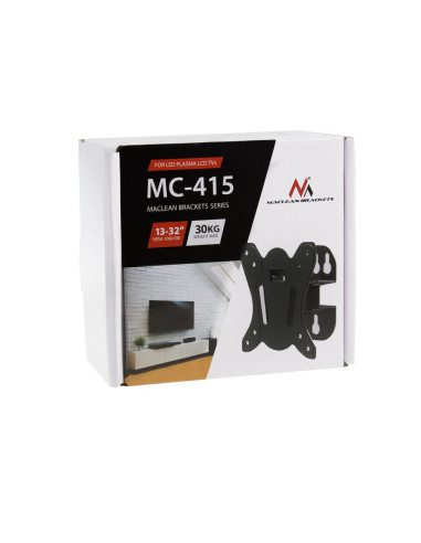 Maclean Uchwyt Do Telewizora Lub Monitora Max. Vesa 100X100, 13-32", 30Kg, Czarny Mc-415