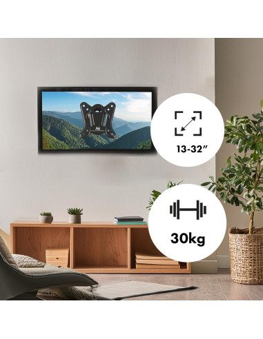 Maclean Uchwyt Do Telewizora Lub Monitora Max. Vesa 100X100, 13-32", 30Kg, Czarny Mc-415