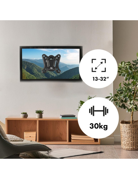 Maclean Uchwyt Do Telewizora Lub Monitora Max. Vesa 100X100, 13-32", 30Kg, Czarny Mc-415
