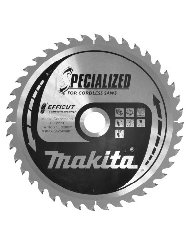 Makita E-12223 Ostrze Do Piły Tarczowej 16,5 Cm 1 Szt.