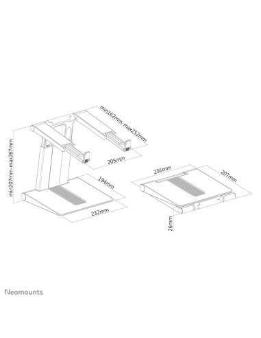 Neomounts Nsls200 Stojak Na Laptop Podstawka Na Notebooka Srebrny 43,2 Cm (17")