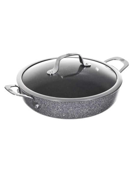 Patelnia Ballarini Salina Granitium Głęboka Z 2 Uchwytami Granitowa 24 Cm 75002-811-0