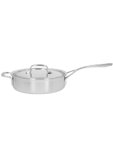 Patelnia Sauté Z 2 Uchwytami I Pokrywką Demeyere 5-Plus 40850-853-0 - 24 Cm