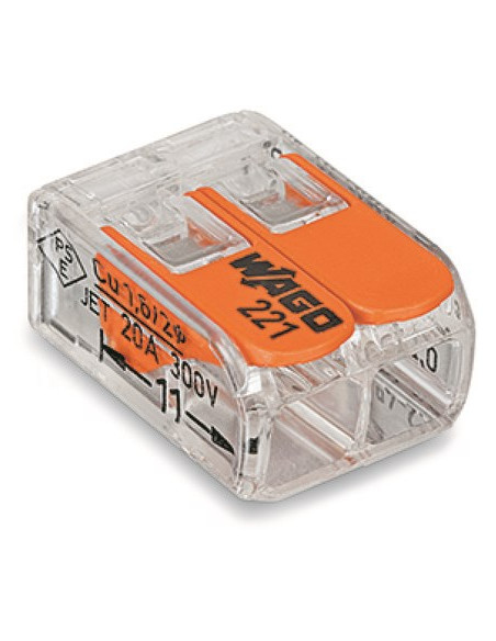 Wago 221-412 Wtyczka Cage Clamp Pomarańczowy, Przezroczysty