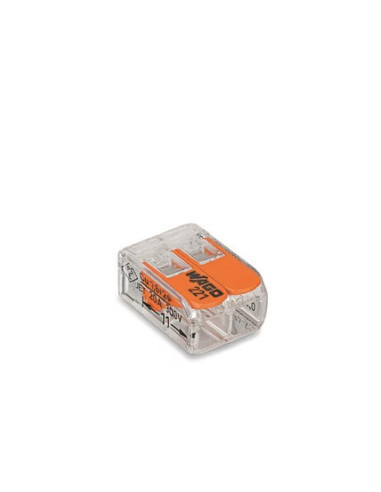 Wago 221-412 Wtyczka Cage Clamp Pomarańczowy, Przezroczysty