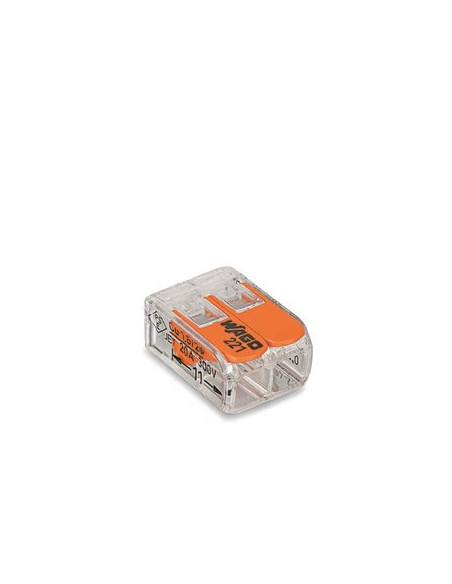 Wago 221-412 Wtyczka Cage Clamp Pomarańczowy, Przezroczysty