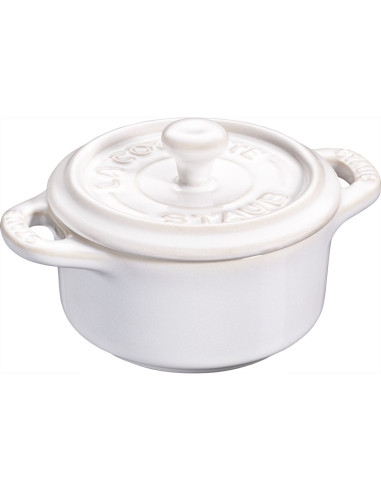 Staub Gift Giving Mini Cocotte Okrągły 200 Ml, Kość Słoniowa
