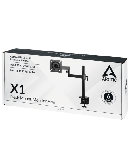 Arctic X1 109,2 Cm (43") Biurko Czarny