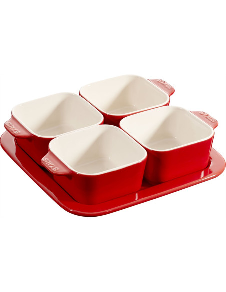 Zestaw Do Przystawek Staub 5 Elementów 40511-119-0 - Czerwony 500 Ml