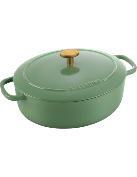 Ballarini Bellamonte Garnek Żeliwny Owalny 2.2 Ltr, Zielony