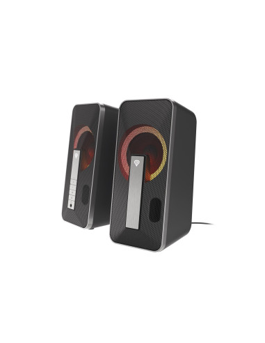 Genesis Helium 100 Bt Rgb Zestaw Głośników 10 W Pc/Laptop Czarny, Srebrny 2.0 Kan. Bluetooth