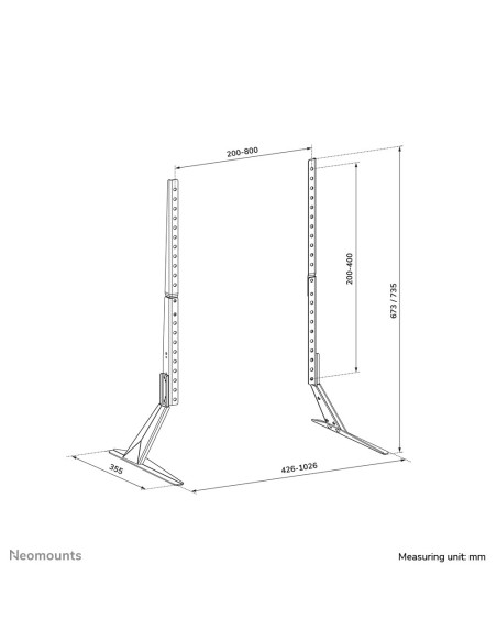 Neomounts Ds45-430Bl19 Uchwyt Do Telewizorów 190,5 Cm (75") Czarny