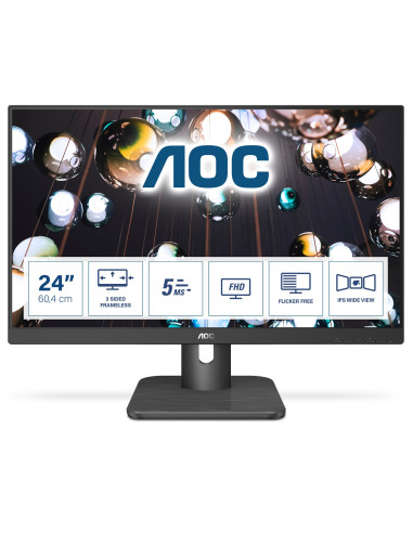 Aoc E1 24E1Q Monitor Komputerowy 60,5 Cm (23.8") 1920 X 1080 Px Full Hd Led Czarny