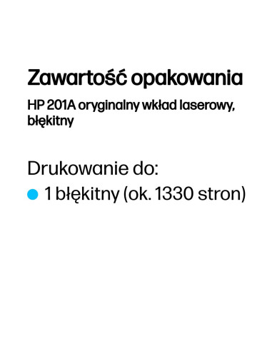 Hp 201A Oryginalny Wkład Laserowy, Błękitny