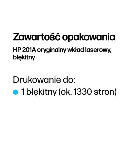 Hp 201A Oryginalny Wkład Laserowy, Błękitny