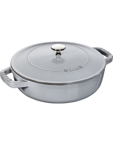 Staub Żeliwna Patelnia Do Duszenia Z Pokrywką 24 Cm, Grafitowy