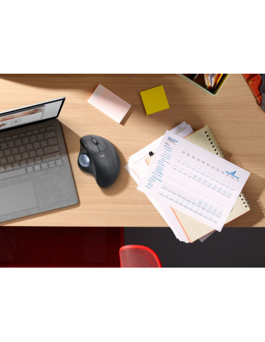 Logitech Ergo M575 For Business Myszka Biuro Po Prawej Stronie Rf Wireless + Bluetooth Manipulator Kulkowy 2000 Dpi