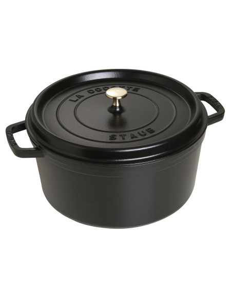 Garnek Żeliwny Okrągły Staub 40509-863-0 - Czarny 8.35 Ltr