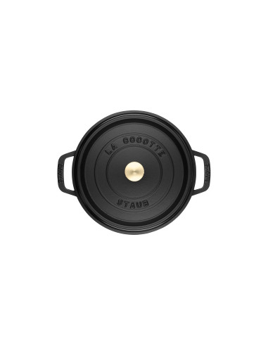 Garnek Żeliwny Okrągły Staub 40509-863-0 - Czarny 8.35 Ltr