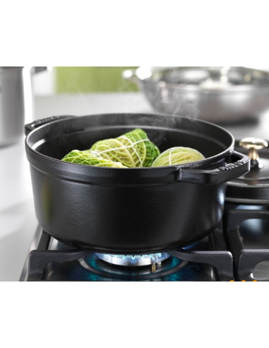 Garnek Żeliwny Okrągły Staub 40509-863-0 - Czarny 8.35 Ltr
