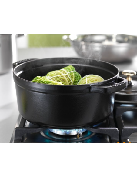 Garnek Żeliwny Okrągły Staub 40509-863-0 - Czarny 8.35 Ltr