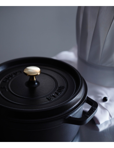 Garnek Żeliwny Okrągły Staub 40509-863-0 - Czarny 8.35 Ltr